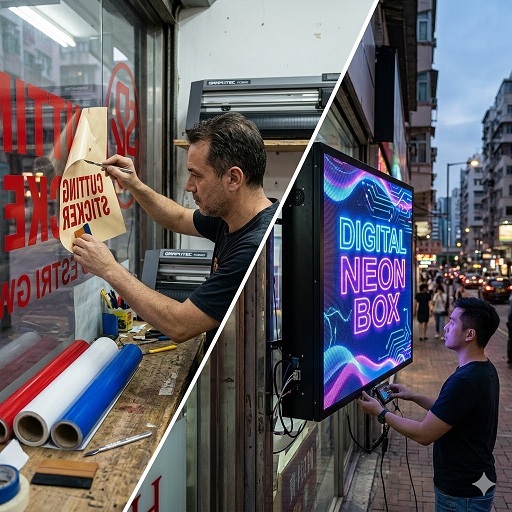 inovasi dalam Desain Reklame Dari Cutting Sticker ke Neon Box